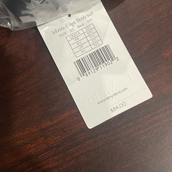 NEW Le Mystere Infinite Edge Black Bodysuit Size 32C - Picture 7 of 10